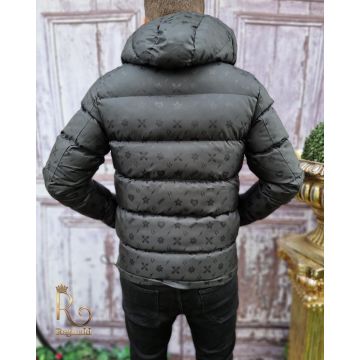 Geaca de barbati, groasa, neagra, gluga detasabila cod: GC673