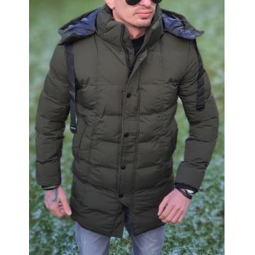 Geaca Groasa de Iarna Lunga cu Gluga Detasabila DSG108 (XXL) -