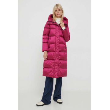 Hetrego geaca de puf femei, culoarea roz, de iarna