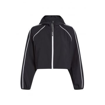 Jacheta crop cu gluga pentru antrenament