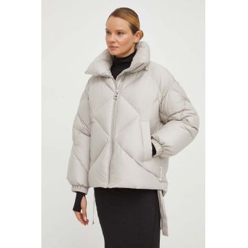 Marc O'Polo geaca de puf femei, culoarea bej, de iarna, oversize