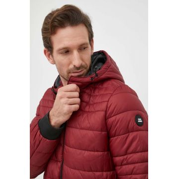 Pepe Jeans geaca Billy barbati, culoarea bordo, de iarna