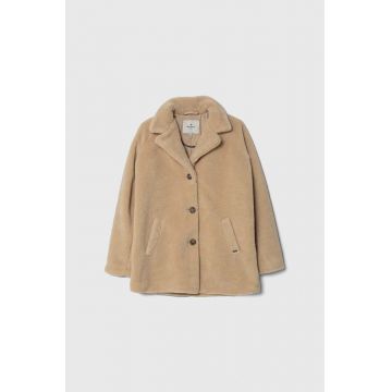 Pepe Jeans palton copii culoarea bej