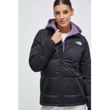The North Face geaca de puf femei, culoarea negru, de tranzitie