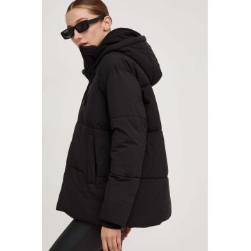 Answear Lab geaca femei, culoarea negru, de iarna, oversize