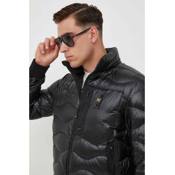 Blauer geaca de puf barbati, culoarea negru, de tranzitie