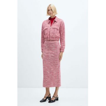 Jacheta din tuid cu model houndstooth Clara