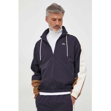 Lacoste geaca barbati, culoarea albastru marin, de tranzitie