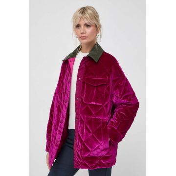 MAX&Co. geaca cu doua fete femei, culoarea roz, de tranzitie
