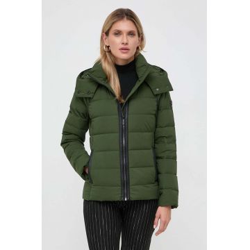 MICHAEL Michael Kors geaca de puf femei, culoarea verde, de tranzitie