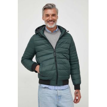 Pepe Jeans geaca barbati, culoarea verde, de tranzitie