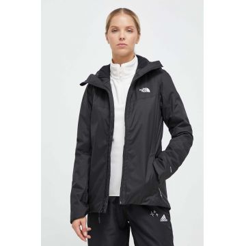 The North Face geaca femei, culoarea negru, de tranzitie