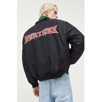 Vertere Berlin geaca bomber barbati, culoarea negru, de iarna, oversize