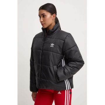 adidas Originals geacă Adicolor Puffer femei, culoarea negru, de iarnă II8455