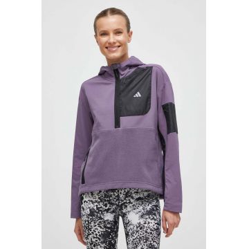 adidas Performance jachetă de alergare culoarea violet, de tranzitie