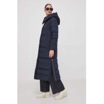 Geox geaca de puf PHEBY femei, culoarea albastru marin, de iarna
