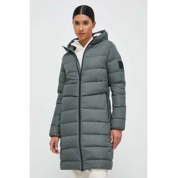 Jack Wolfskin geaca de puf femei, culoarea verde, de iarna