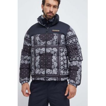 Napapijri geaca barbati, culoarea negru, de iarna