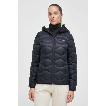 Peak Performance geaca de puf femei, culoarea negru, de tranzitie