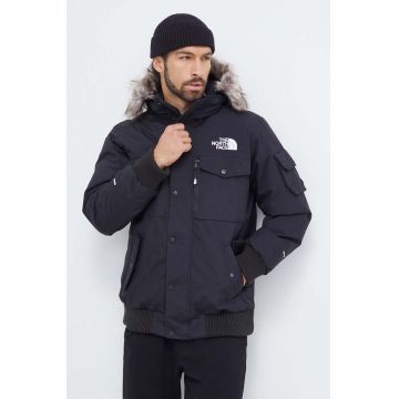 The North Face geaca de puf barbati, culoarea negru, de iarna