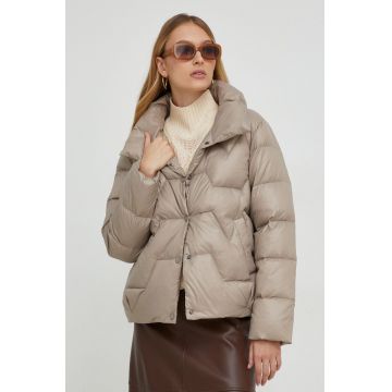 Answear Lab geaca de puf femei, culoarea bej, de iarna