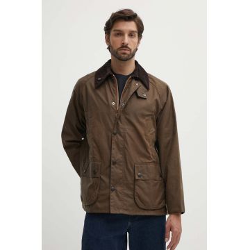 Barbour geacă Bedale Wax Jacket bărbați, culoarea maro, de tranziție MWX0018