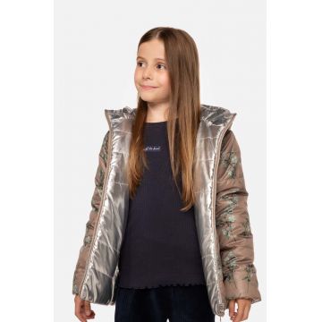 Coccodrillo geaca reversibila pentru copii culoarea bej