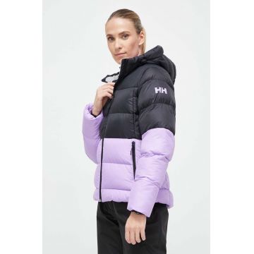 Helly Hansen geaca femei, culoarea violet, de iarna