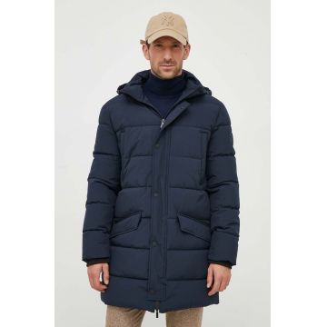 Karl Lagerfeld geaca barbati, culoarea albastru marin, de iarna