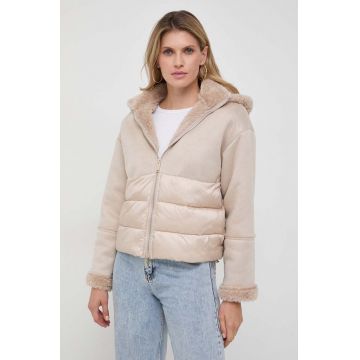 Marella geaca femei, culoarea bej, de tranzitie, oversize