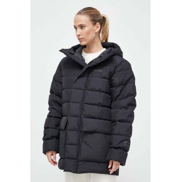 Marmot geaca de puf femei, culoarea negru, de iarna, oversize