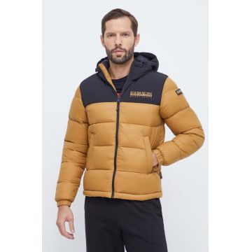 Napapijri geaca barbati, culoarea bej, de iarna