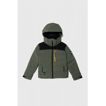 Quiksilver geaca copii THE EDGE SNJT culoarea verde