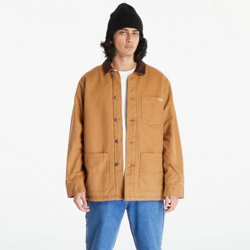 Dickies Duck High Pile Flce Line Chore Jacket Stone Washed Brown Duck