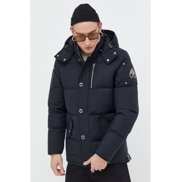MOOSE KNUCKLES geaca de puf barbati, culoarea albastru marin, de iarna