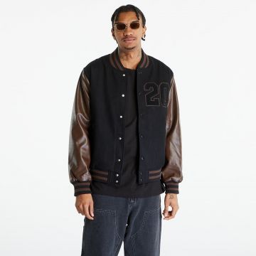 Jacheta New Era Heritage Varsity Jacket UNISEX Black/ Brown