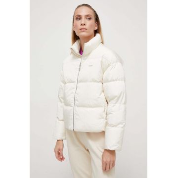 Puma geaca femei, culoarea bej, de iarna