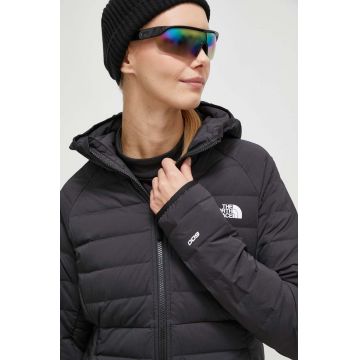 The North Face geaca de puf femei, culoarea negru, de iarna