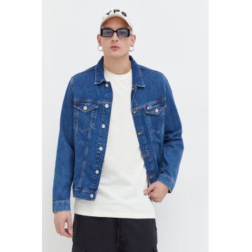 Tommy Jeans geaca jeans barbati, de tranzitie