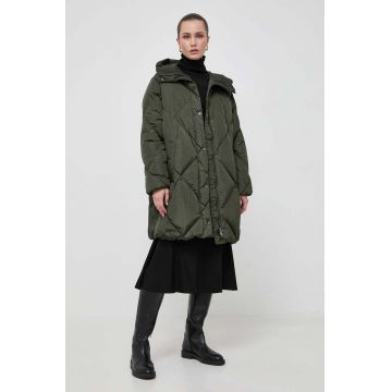 Weekend Max Mara geaca de puf femei, culoarea verde, de iarna