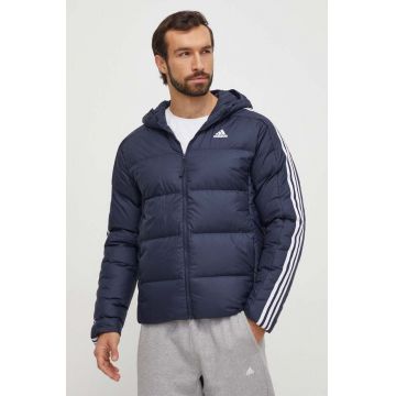 adidas geaca de puf barbati, culoarea albastru marin, de iarna