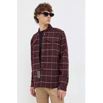 G-Star Raw geaca barbati, culoarea bordo, de tranzitie