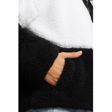 Jacheta cu blana shearling sintetica si gluga Big Cat