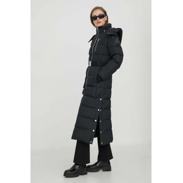 MOOSE KNUCKLES geaca de puf femei, culoarea negru, de iarna