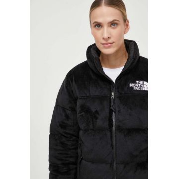 The North Face geacă de puf Versa Velour Nuptse femei, culoarea negru, de iarnă NF0A84F9JK31