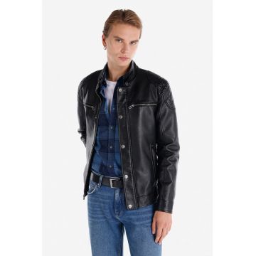 Jacheta biker de piele ecologica