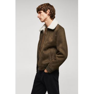 Jacheta cu captuseala de blana shearling sintetica Boston