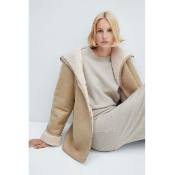 Jacheta cu captuseala de blana shearling sintetica Rulo