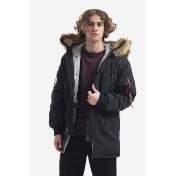 Alpha Industries geacă Arctic Discoverer barbati, culoarea negru, de iarna 118100.03-black