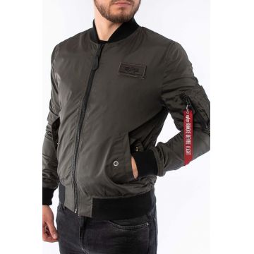 Alpha Industries geacă bomber Alpha Industries Ma-1 Ttc barbati, culoarea gri, de tranzitie 126101.136-grey